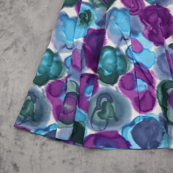 CCDK Skirt Womens 8 Multicolor A Line Pleated Knee Length Hook Eye Zip - Picture 9 of 15